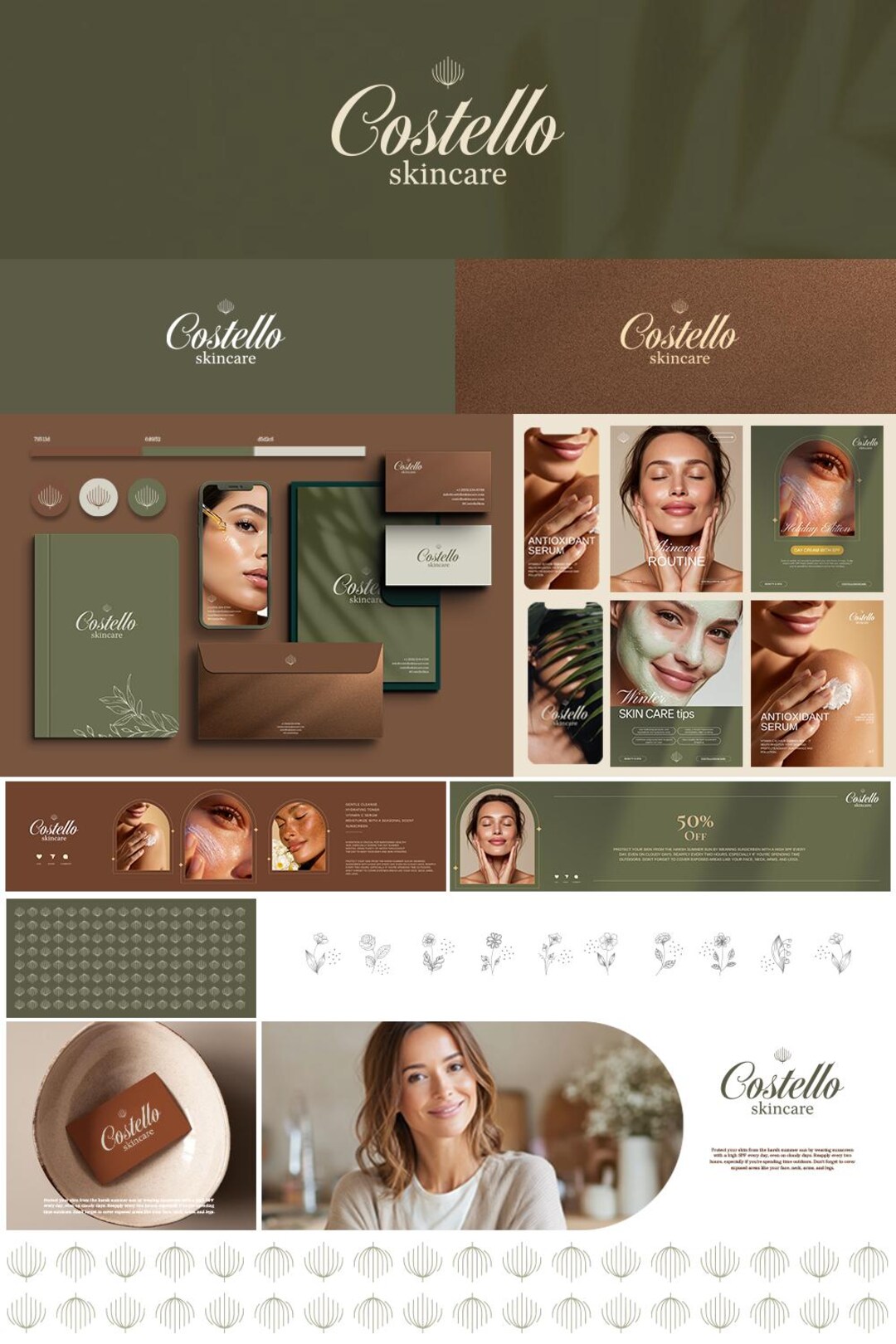 Custom Logo Design Branding Package, Stationery & Social Media Kit - Etsy