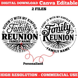 Family Reunion Svg Png, Kickin&#39; it With My Kinfolk Svg, DIY Personalized Family Name, 2025 Family Gathering Matching Shirts Ideas, Cut Files