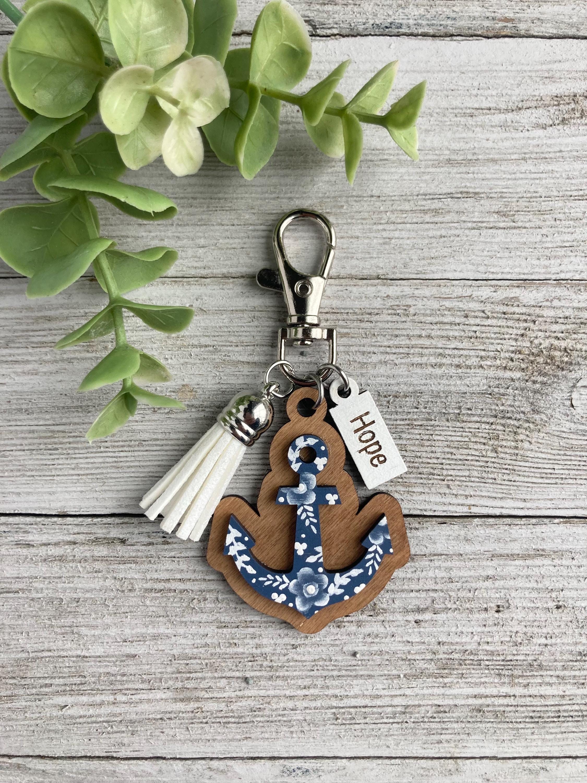 Anchor Keychain - Etsy