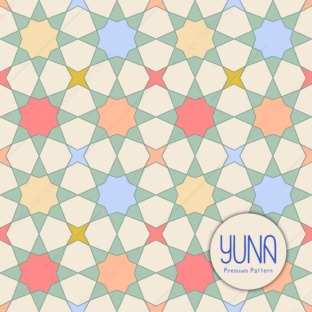 star pattern background wallpaper design graphic by... Islamic Star Seamless Pattern - Geometric Digital Paper for Commercial ...