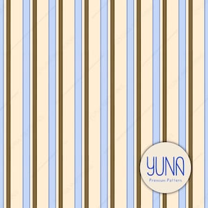 Motif transparent à rayures pastel - Lignes aquarelles bleues et brunes peintes à la main - Répétition du papier numérique, usage commercial, téléchargement immédiat