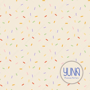 Seamless Confetti Pattern, Colorful Sprinkles Digital Paper for Party Background, JPG & PNG Download