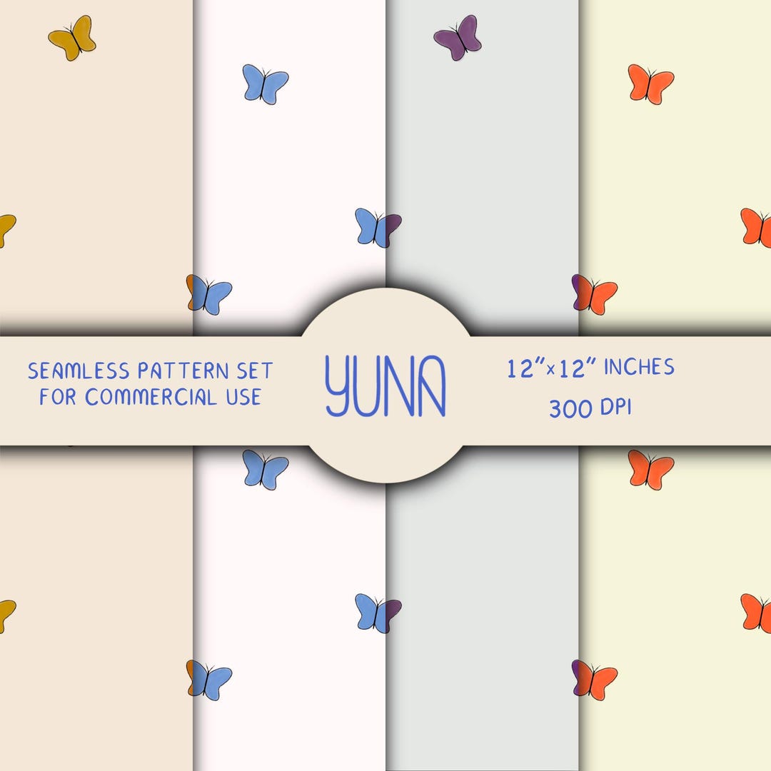 Watercolor Butterfly Seamless Pattern, Soft Pastel Spring Digital Paper ...