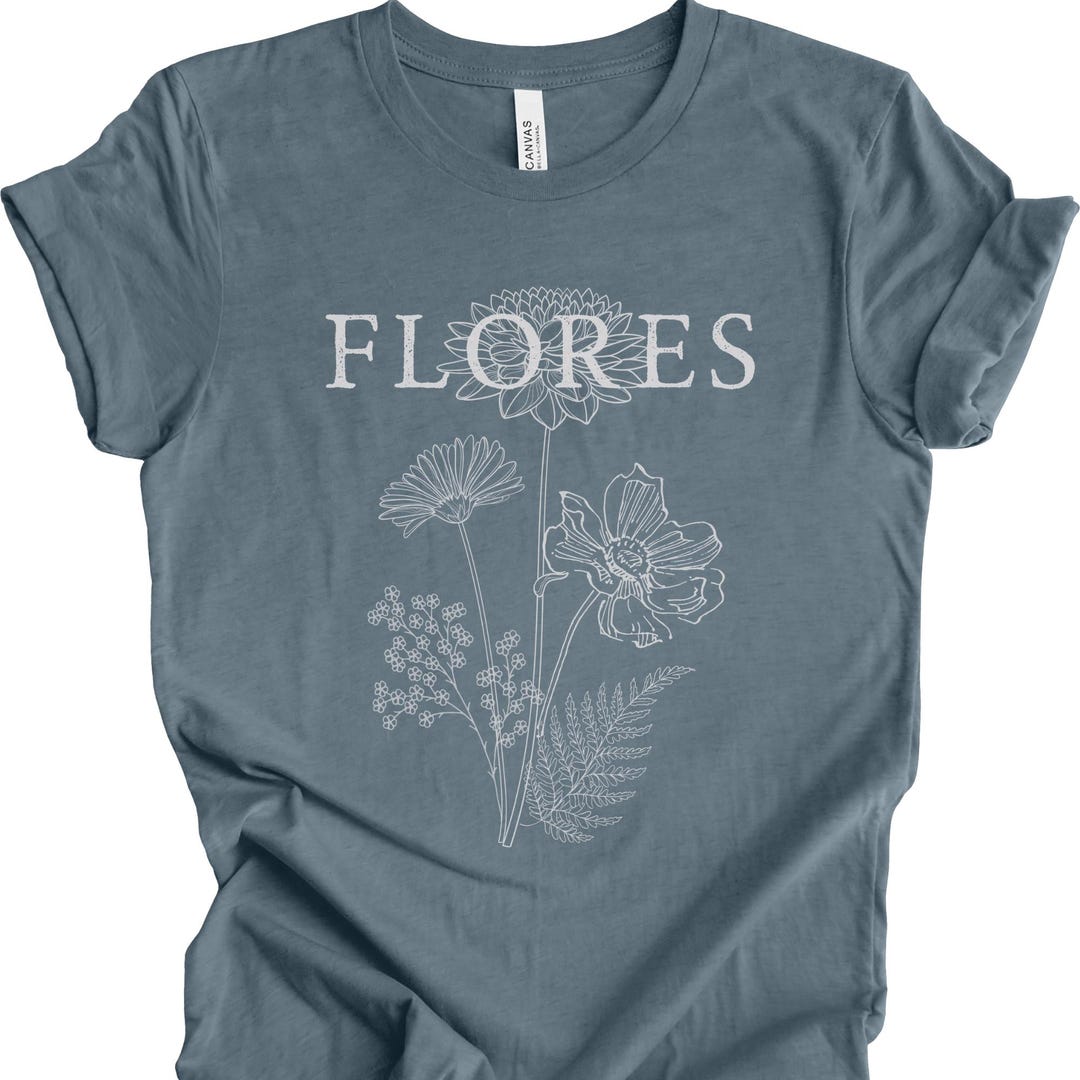 Flower Graphic Tshirt for Nature Lover Floral Print Tee Botanical ...