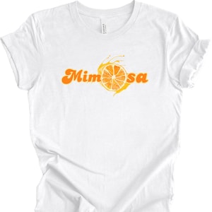 Mimosa Tshirt für Brunch Orange Splash Shirt Zitrusfrüchte Sommer T-Shirt Strand Vibe Obst Top Mimosa Shirt Sommerparty Mimosa Tee Geschenk für Freund