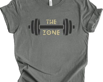 The Zone Workout Shirt – Unisex Gym T-Shirt for Fitness & Weightlifting, Dumbbell Exercise Tee, Athletic Apparel for Men and Women