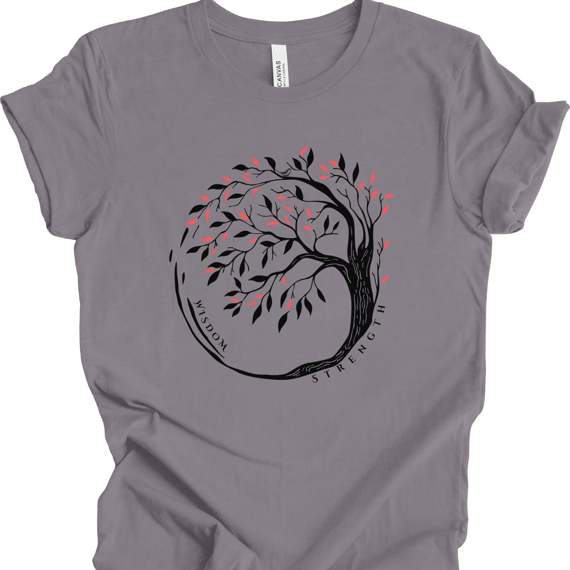 Stonewash Tree of Life Spiral Cotton T-shirt Yellow main image 1