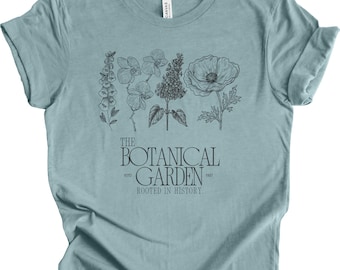 Camiseta Jardín Botánico: Boceto Floral, Regalo para Amantes de las Plantas