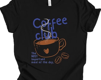 Coffee Club Unisex Tee: Shirt for Barista, Coffee Lover Gift