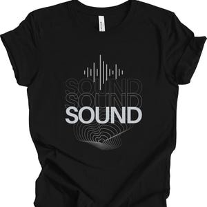 Tshirt Sound Waves Music Graphic Tshirt Gift for Men Unique Music Lover Gift Soundman Shirt Music Festival Tee Music Shirt Audio Sound Shirt