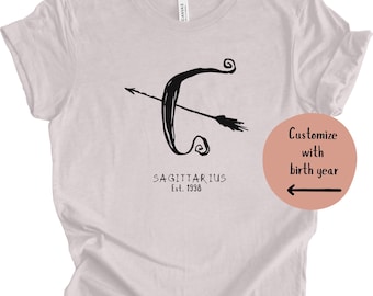 Personalized Sagittarius Zodiac T-Shirt: Astrology Horoscope Tee