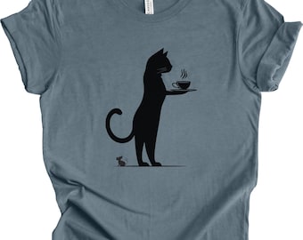 Cat Coffee T-Shirt: Funny Animal Lover Tee