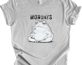 Funny Frog Graphic T-Shirt: Sarcastic Monday Humor, Office Gift
