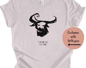 Stier Sternzeichen T-Shirt: Personalisiertes Astrologie T-Shirt, Geburtstagsgeschenk