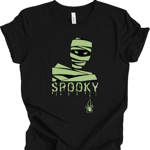 Spooky Mummy Halloween T-Shirt – Unisex Scary Graphic Tee for Horror Fans, Creepy Costume Party Shirt, Mummy Outfit Halloween Top