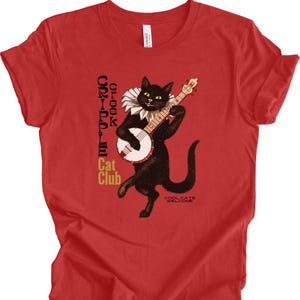 Cool Cat Tshirt for Music Lover Shirt Funny Cat Shirt Banjo Lover Shirt for Cat Lover Gift for Friend Music Festival Tee Gift for Cat Mom