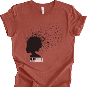 Tshirt Musiknoten Shirt für Musikliebhaber Tshirt Klaviertasten Shirt Musikliebhaber Geschenk für Musiker Bekleidung Musik Konzert Shirt Song Shirt Geschenk