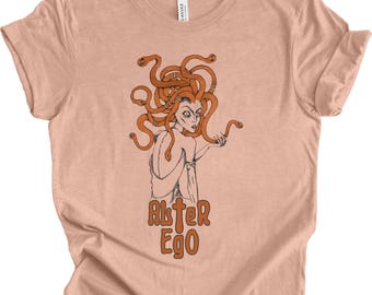 Medusa T-Shirt, Greek Mythology Graphic Tee, Mythical Creature Shirt, Ancient Greek Aesthetic, Gift for Myth Lovers