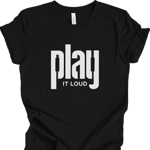 Klavier Shirt für Musikliebhaber, Unisex Musiker T-Shirt, Geschenk für Klavier Spieler, Musikinstrument Shirt, Play It Loud T-Shirt, Keyboarder T-Shirt
