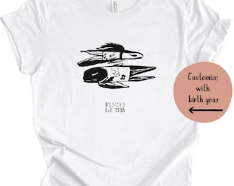 Pisces Zodiac T-Shirt: Personalized Astrology Tee, Horoscope Gift