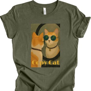 クールな猫Tシャツ、猫好きの方へのコピーキャットシャツ、ペットの飼い主さんへの動物グラフィックTシャツ、友人へのユーモラスなシャツ、猫好きの方へのギフト、おもしろい子猫Tシャツ