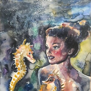 Stampa giclée pregiata da 8*10&quot; di acquerello originale