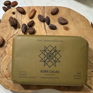 100% Ceremonial Grade Cacao Block – Organic and Pure | Guatemalan Cacao for Rituals, Drinking, Meditation, Wellness, Vegan & Natural