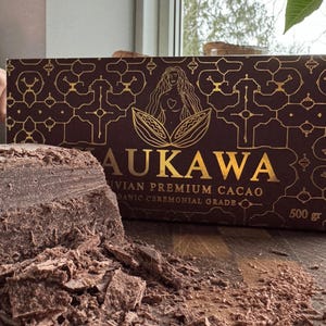 500g Organic Ceremonial Cacao Bar – Pure Peruvian Chuncho Cacao for Rituals, Meditation & Wellness