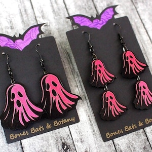 Halloween Ghost Earrings, Spooky Earrings, Ghost Jewelry, Halloween Accessory, Haunted Earrings, Trick or Treat Earrings, Ghost Accessory