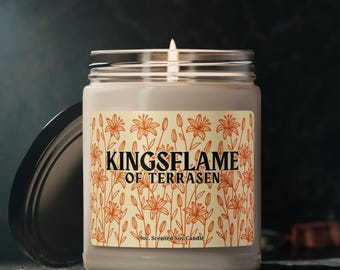 Throne of Glass Scented Soy Candle Bookish Gift for Readers Sarah j Maas Fantasy Book Lover Gift Terrasen Candle High Fantasy Bookish Merch