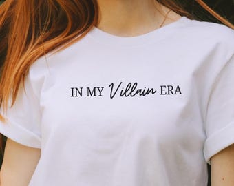 In My Villain Era Shirt Dark Fantasy Antihero Tee Bookish Gothcore Aesthetic Shirt Romantasy Bad Girl Morally Gray Villain Lover Gift