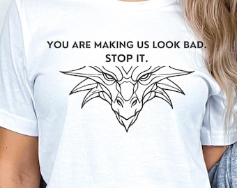 Fourth Wing Tairn Dragon Shirt Riders Quadrant Fantasy Merch Iron Flame Bookish Gift Onyx Storm Fan T Shirt Empyrean Series Apparel
