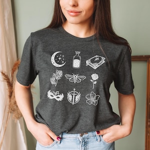 The Crimson Moth Shirt Fantasy Book Symbol Tee Bookish Reader Gift Literary Aesthetic Top Quiet Rebellion Merch For Book Lovers