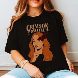 Crimson Moth Shirt Fantasy Bookish Tee Rebel Reader Graphic Shirt Inspired by The Crimson Moth Book Series for YA Romantasy Fans
