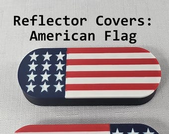 Motorcycle Reflector Cover Decal | Indian | American Flag | Motorcycle Accessory/Part