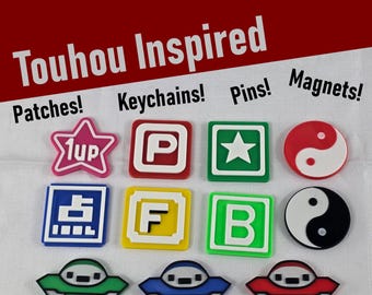 Touhou - Game Emblems | Pin | Patch | Keychain | Fridge Magnet |  Anime | Gaming - Bullet Hell