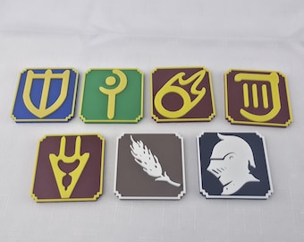FF14 - Job Icons | Pin | Patch | Magnet | Keychain | Anime - Gaming | Collectable