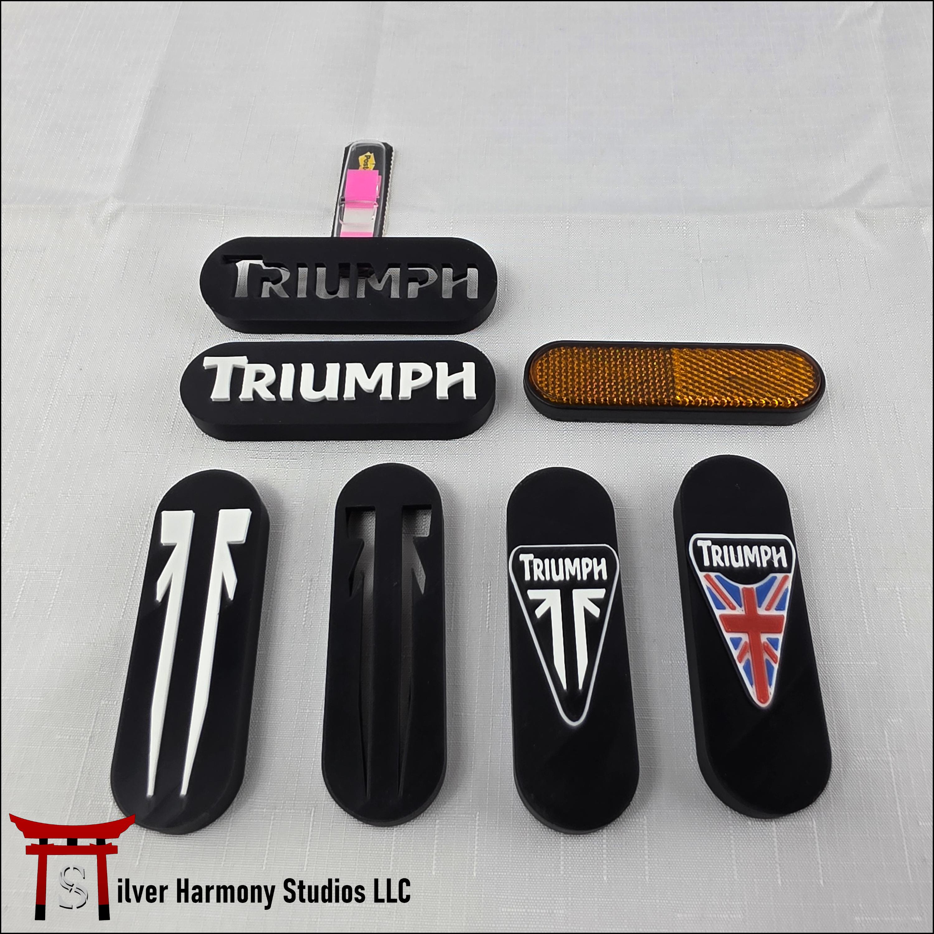 Motorcycle Reflector Cover Decal | Triumph Compatible | Motorcycle