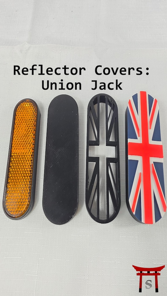 Motorcycle Reflector Cover Decal | Triumph | Union Jack | Motorcycle Accessory/Part