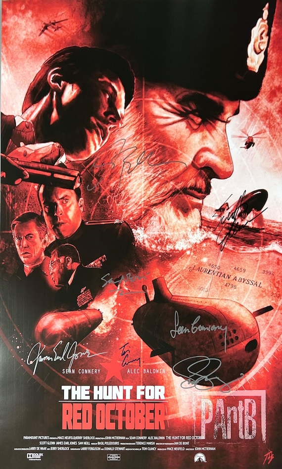 Autograph Signed Hunt for Red October Poster COA - Etsy