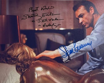 Autograph Signed COA  Sean Connery, Shirley Eaton Photo