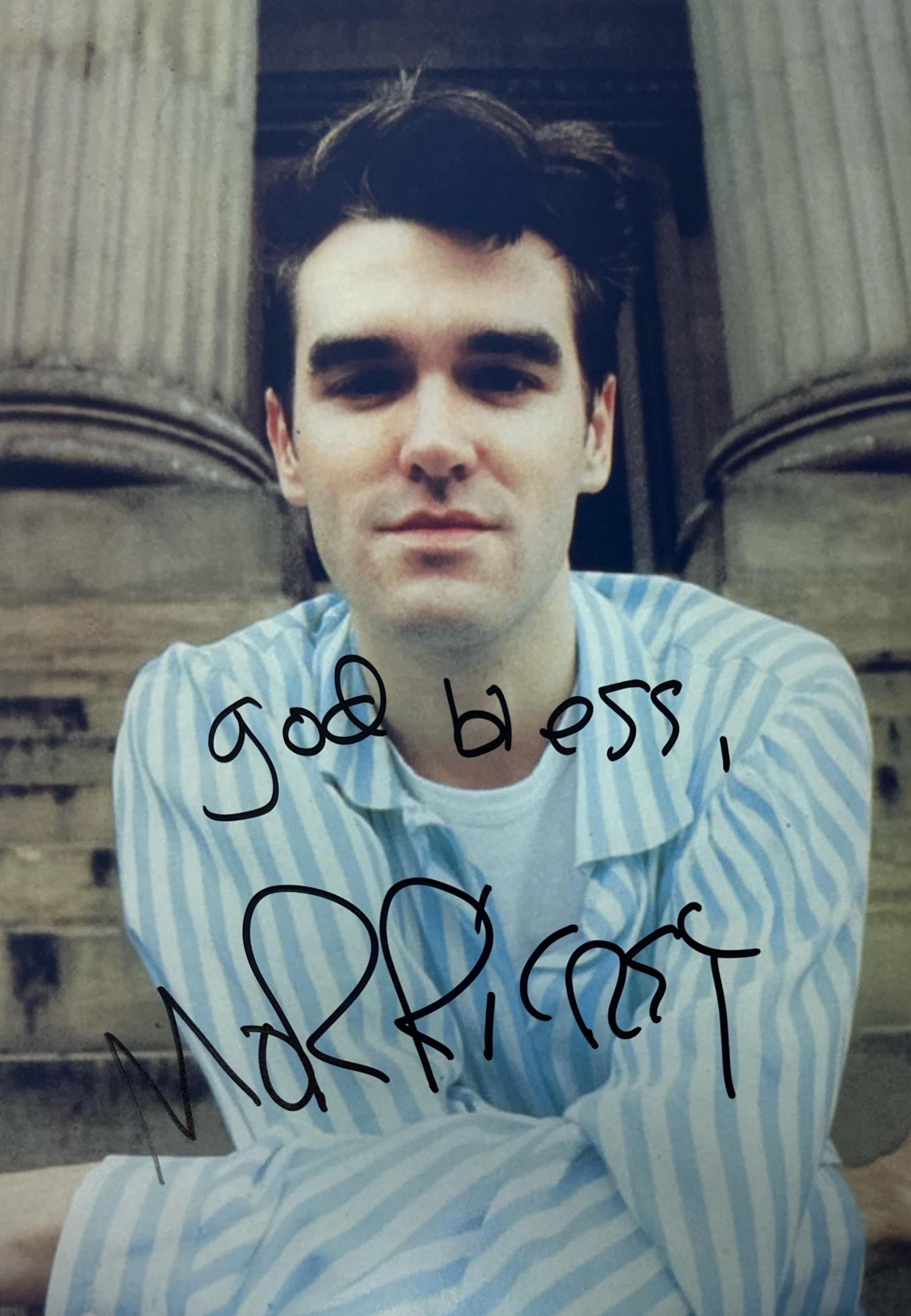 モリッシー Morrissey サイン入り写真と証明書 モリッシー Morrissey