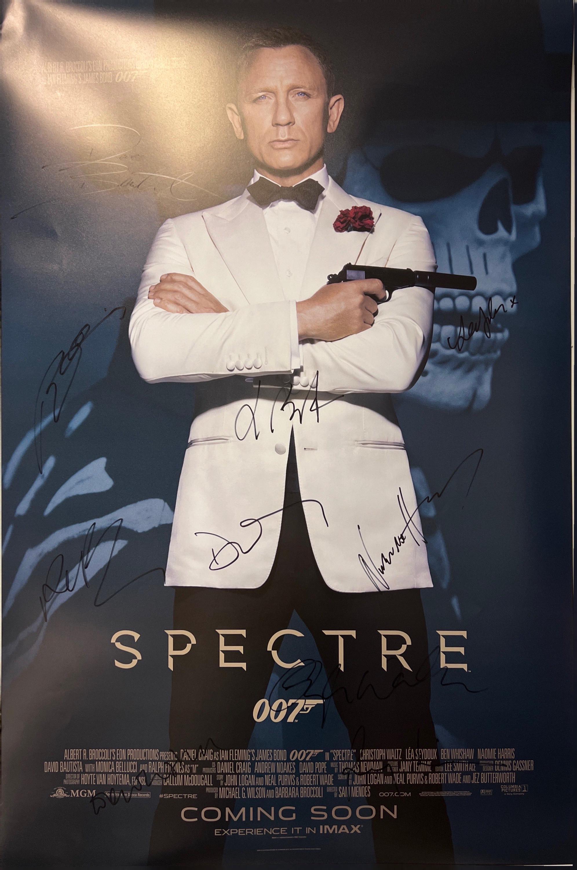 直筆サイン入り 007 スペクター ポスター COA - Etsy 日本