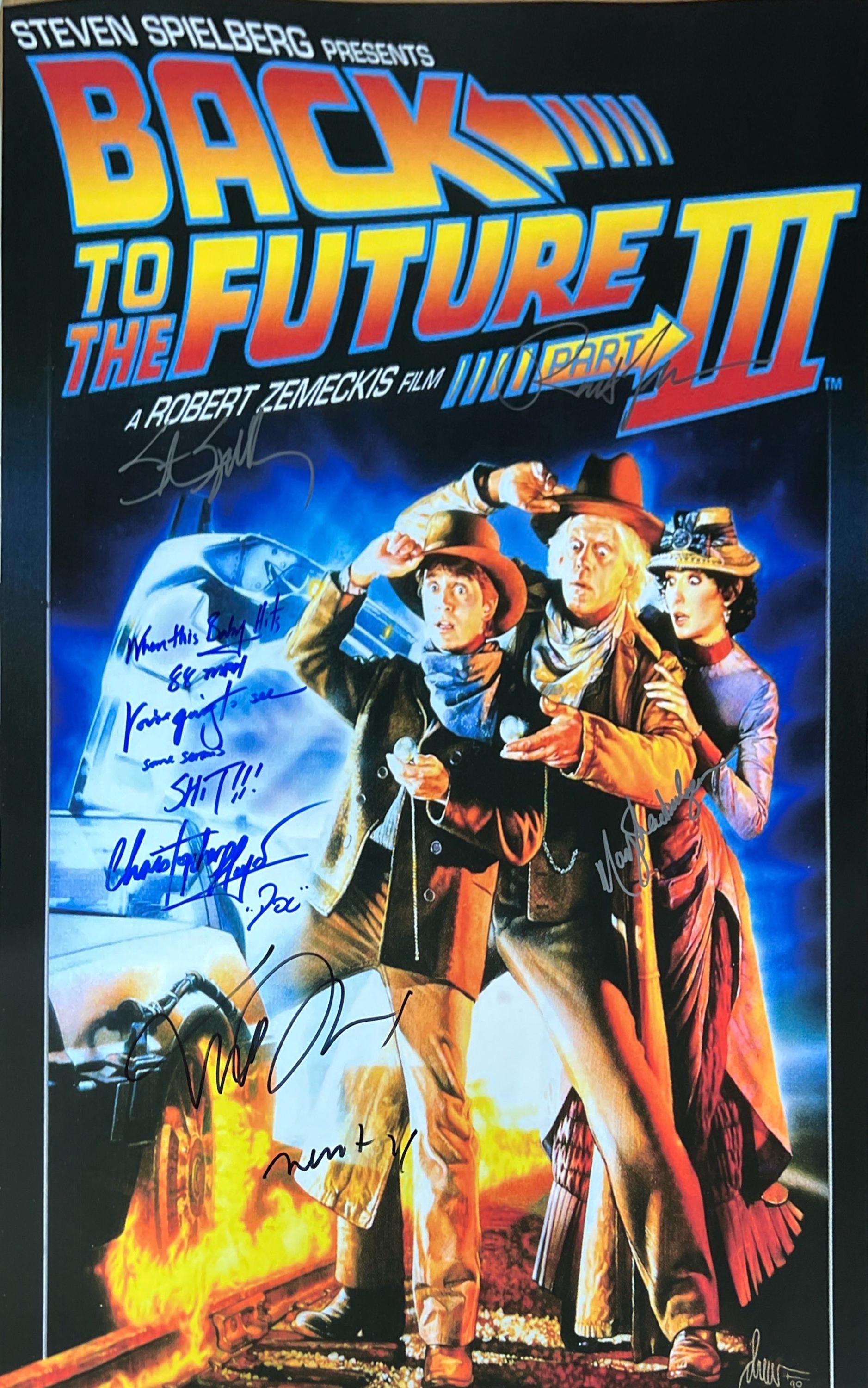 直筆サイン入り バック・トゥ・ザ・フューチャー PART III ポスター