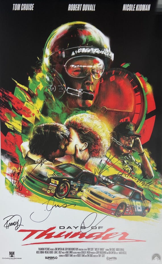 直筆サイン入りデイズ・オブ・サンダーポスター COA - Etsy 日本