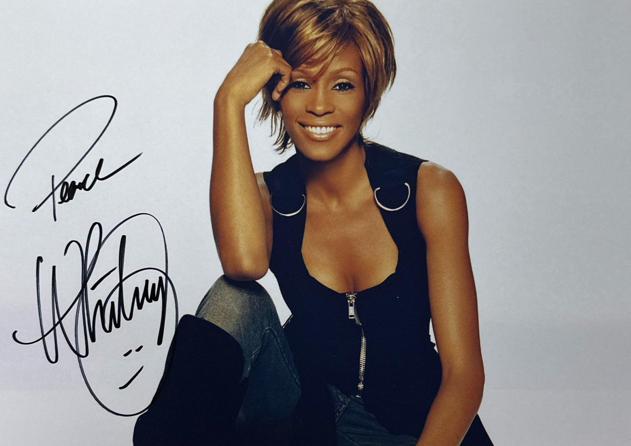 Whitney Houston Autographed - Etsy