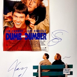 Autograph Signed Dumb and Dumber Poster COA