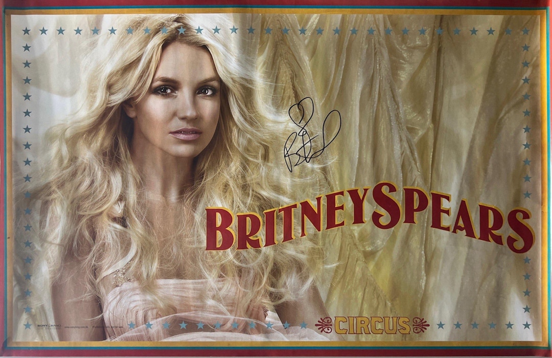 Autograph Signed Britney Spears Official Poster Etsy