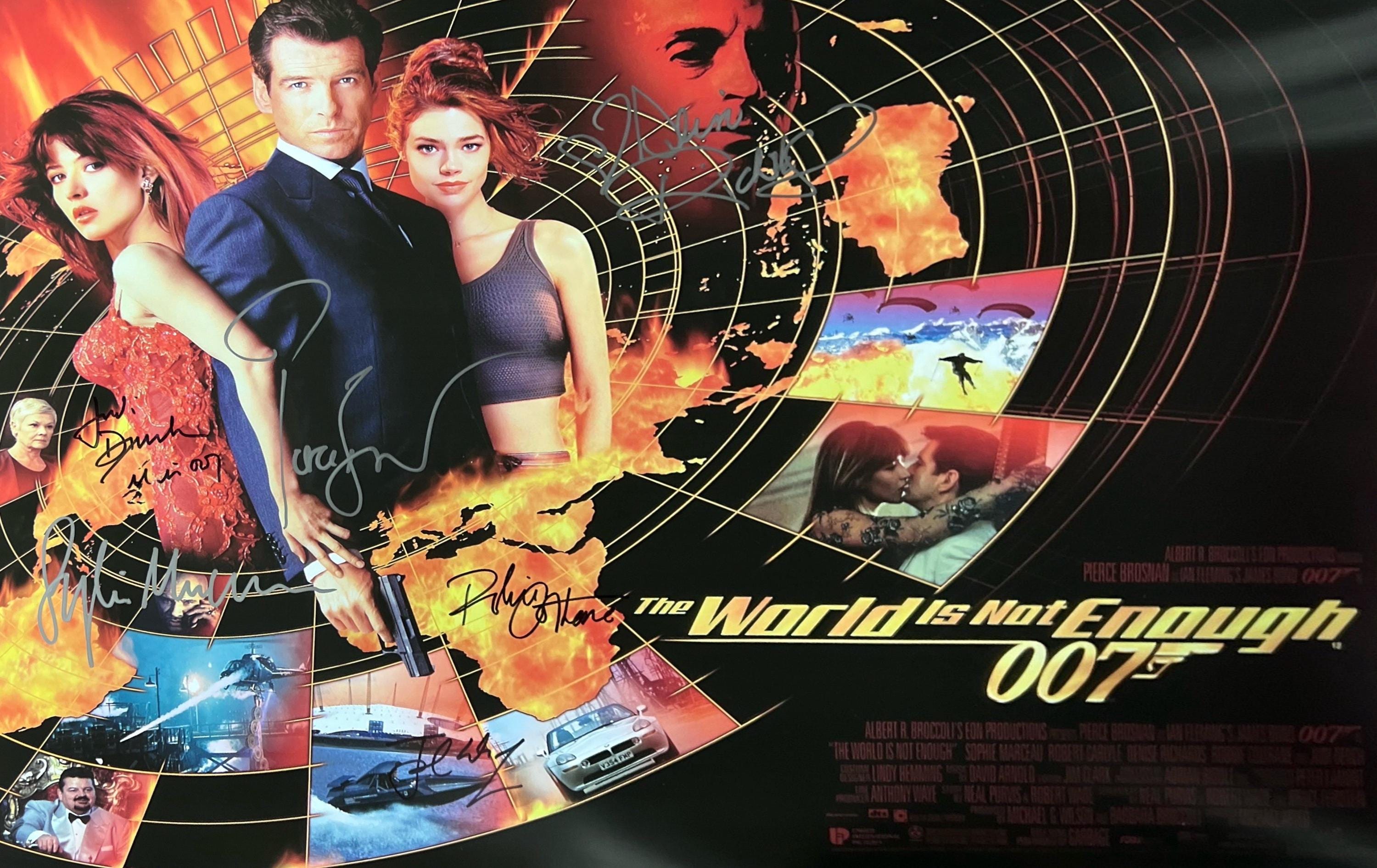 直筆サイン入り 007 ワールド・イズ・ノット・イナフ ポスター COA
