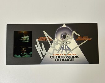 Autograph Signed COA Clockwork Orange Film Negatives Card Malcolm McDowell
